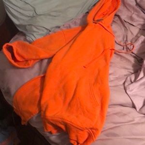 Plain orange hoodie